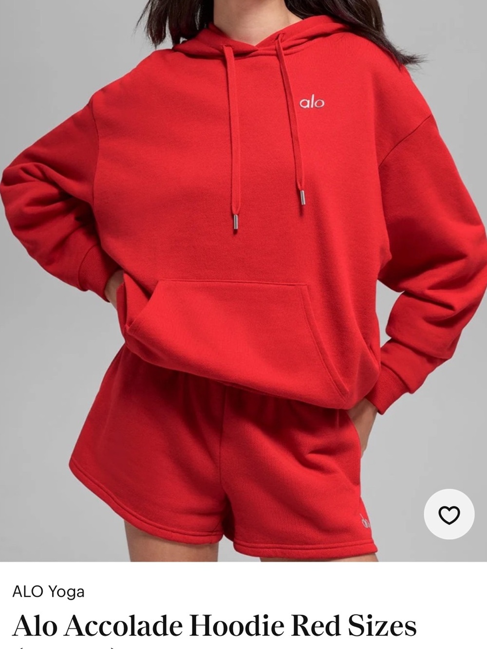 ALO Yoga Women’s Bright Red Pullover Hoodie